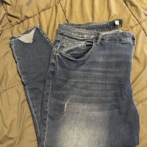 KUT Women's Plus Jeans 24W Stretch Denim Raw Edge Skinny Jeans